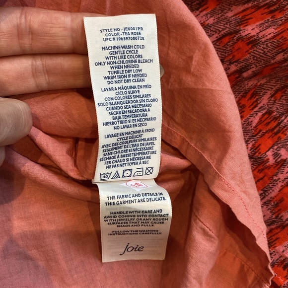 JOIE Tea Rose Maxi Midi Sundress, Tiered, Coral Dress, Cotton, Women’s US S - Picture 11 of 11